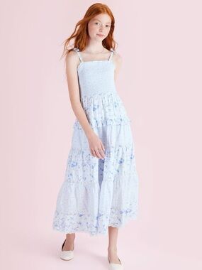 Stella Budding Florals Tiered Maxi Dress Blue 14 - LoveShackFancy x Target